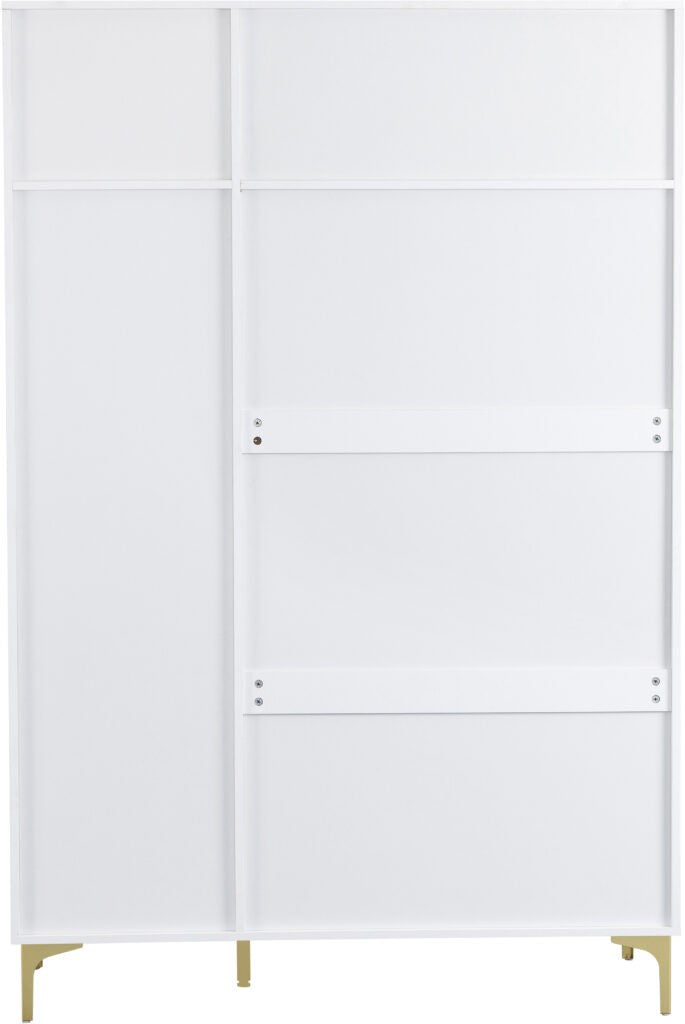 Miami 3 Door Wardrobe - White/Gold