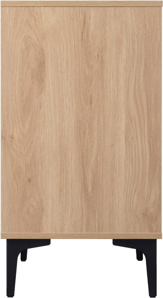Miami 3 Drawer Chest - Oak Effect/Black