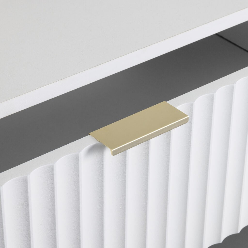 Miami 3 Drawer Chest - White/Gold