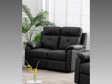 Milano Leather 2 Seater Electric Recliner- Anthracite