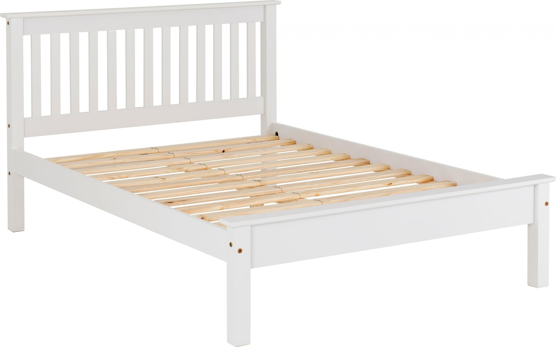 Monaco 4' Bed Low Foot End - White