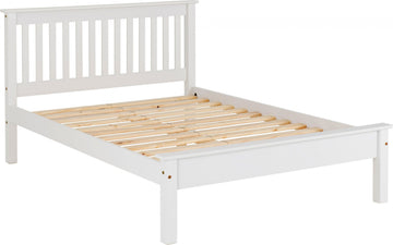 Monaco 4' Bed Low Foot End - White