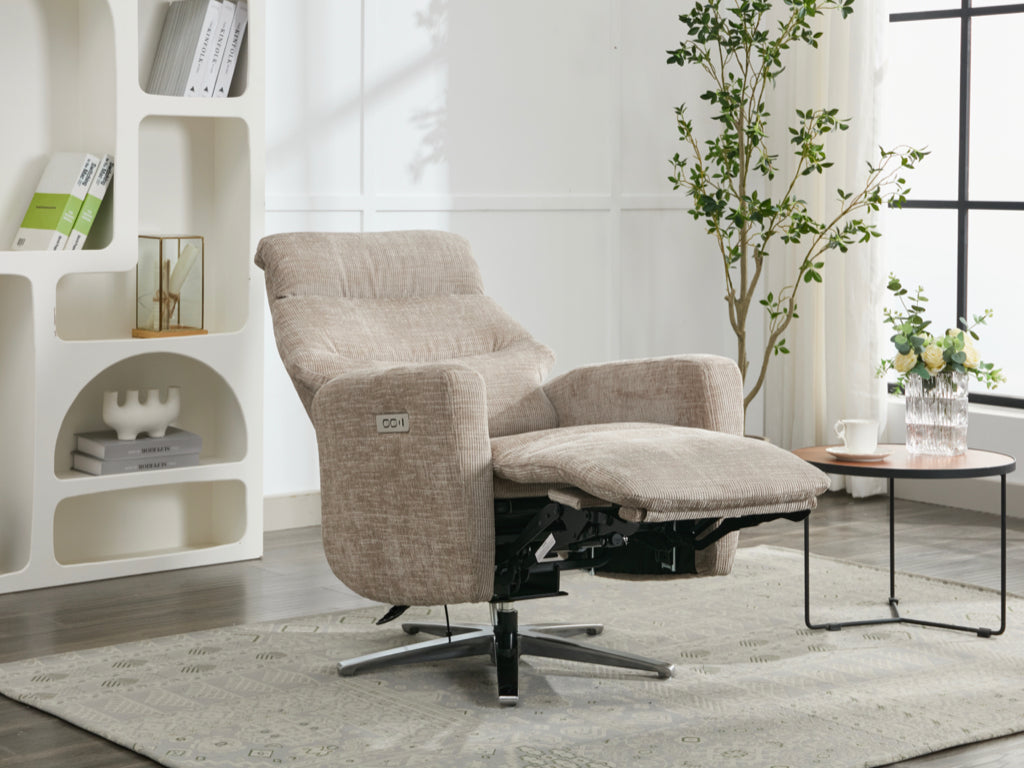 Monique Electric Recliner Armchair - Fossil