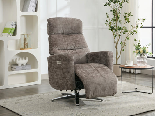 Monique Electric Recliner Armchair - Stone