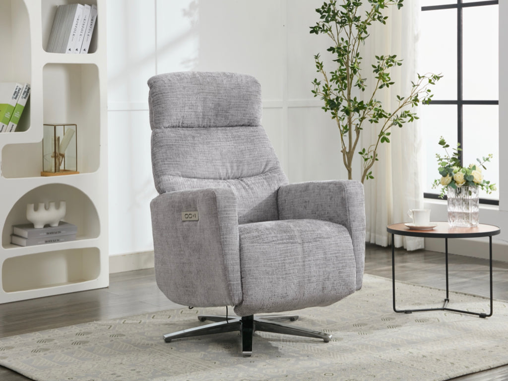 Monique Electric Recliner Armchair - Ash