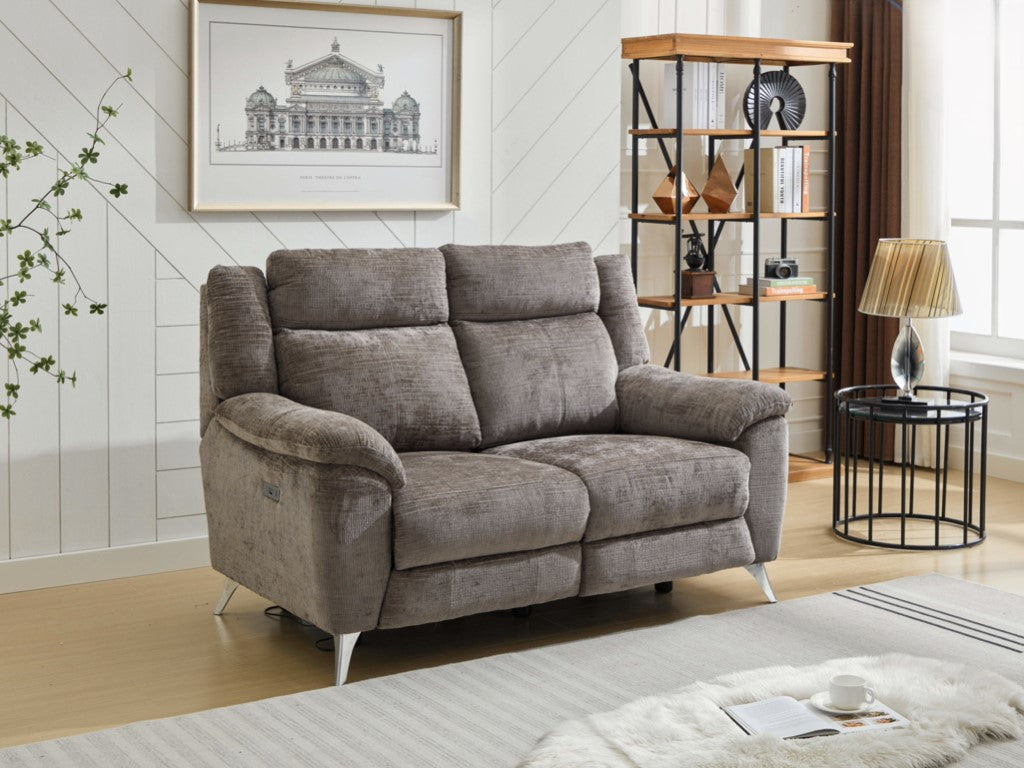 Monroe 3+2 Electric Recliner Sofa Suite - Stone