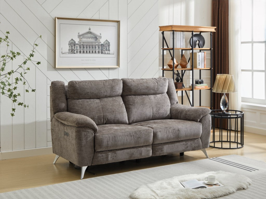 Monroe 3+2 Electric Recliner Sofa Suite - Stone