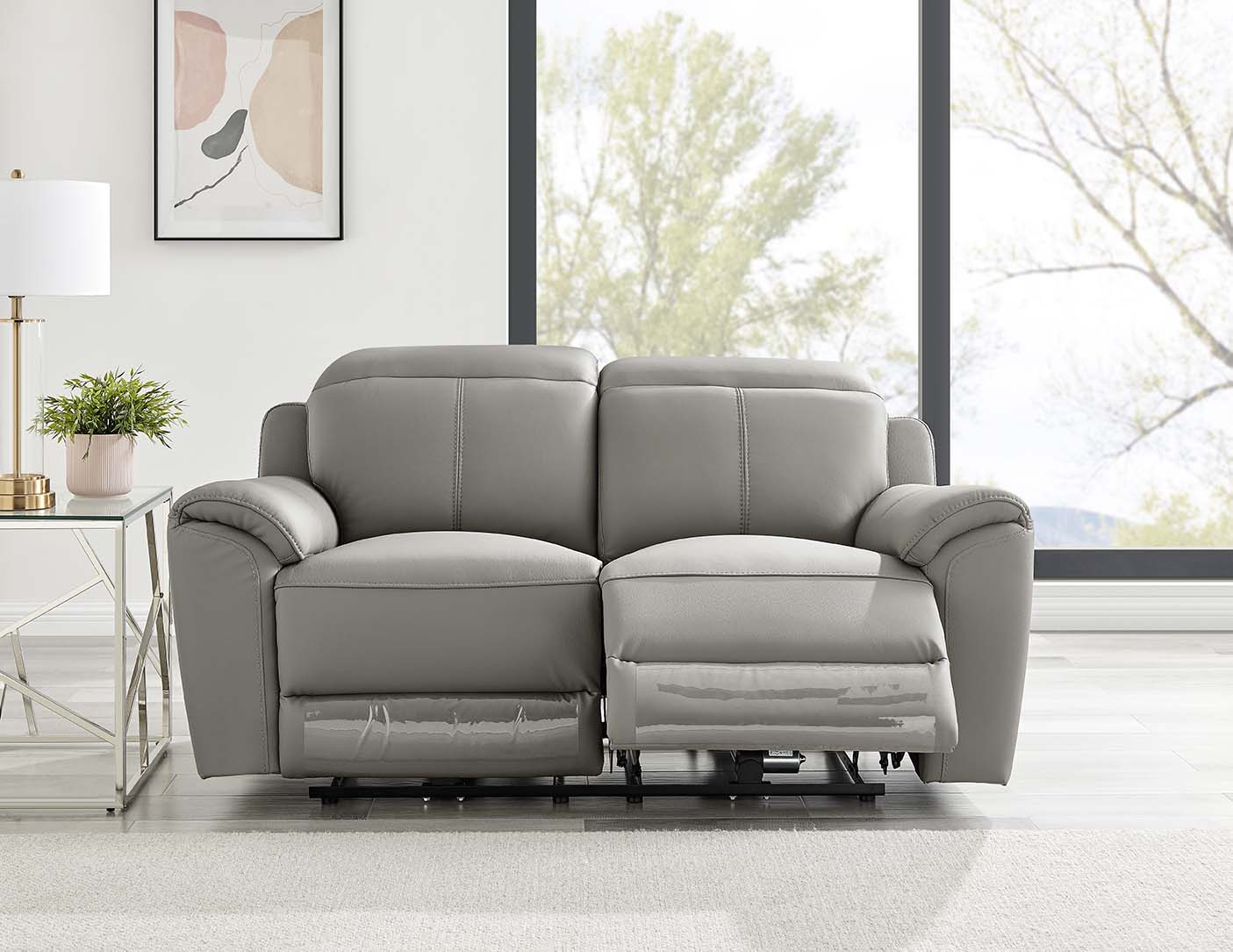 Madrid Electric Recliner Sofa - Charcoal