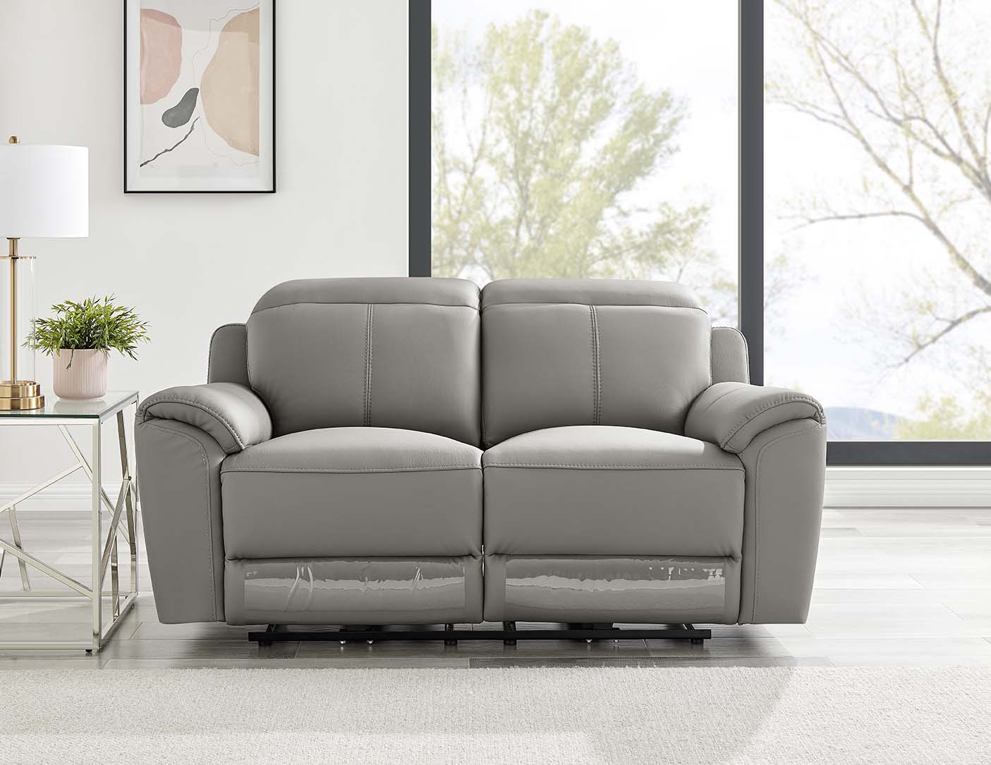 Madrid Electric Recliner Sofa - Charcoal