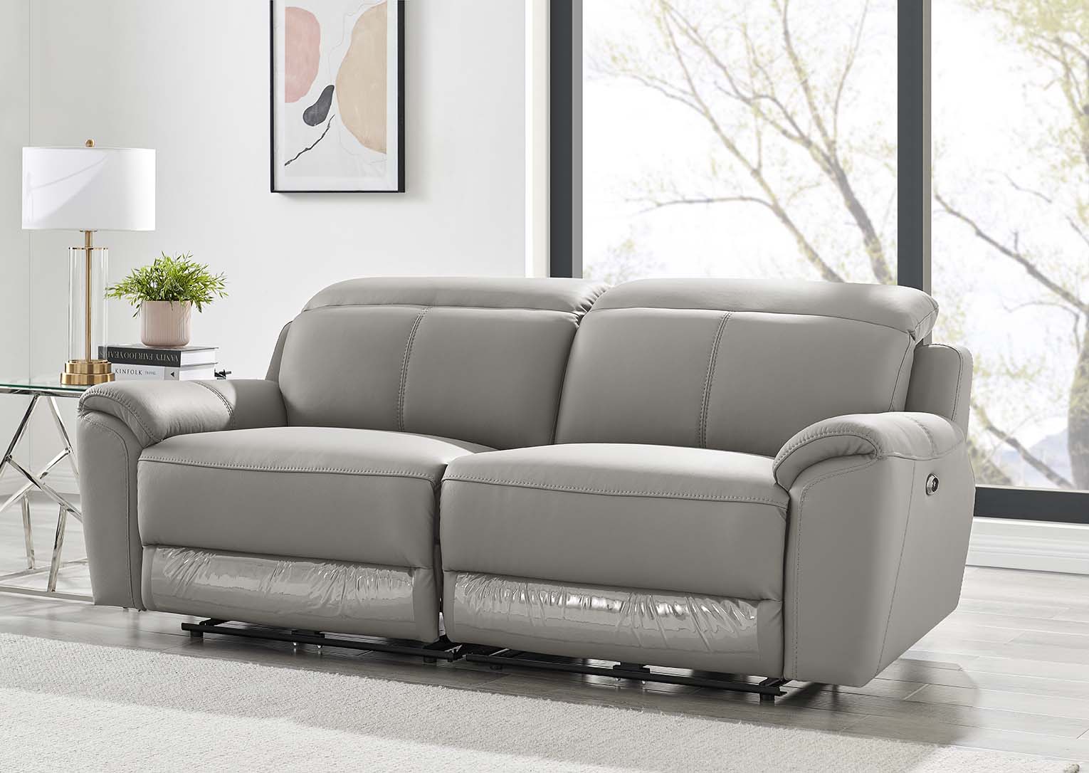 Madrid Electric Recliner Sofa - Charcoal