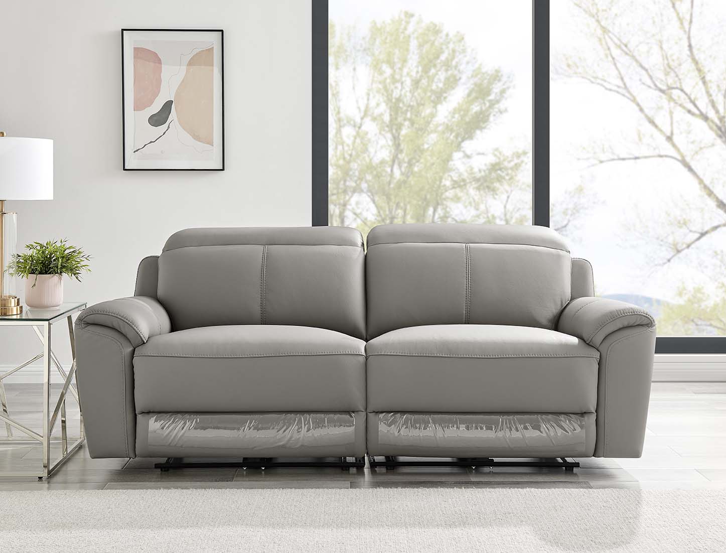 Madrid Electric Recliner Sofa - Charcoal