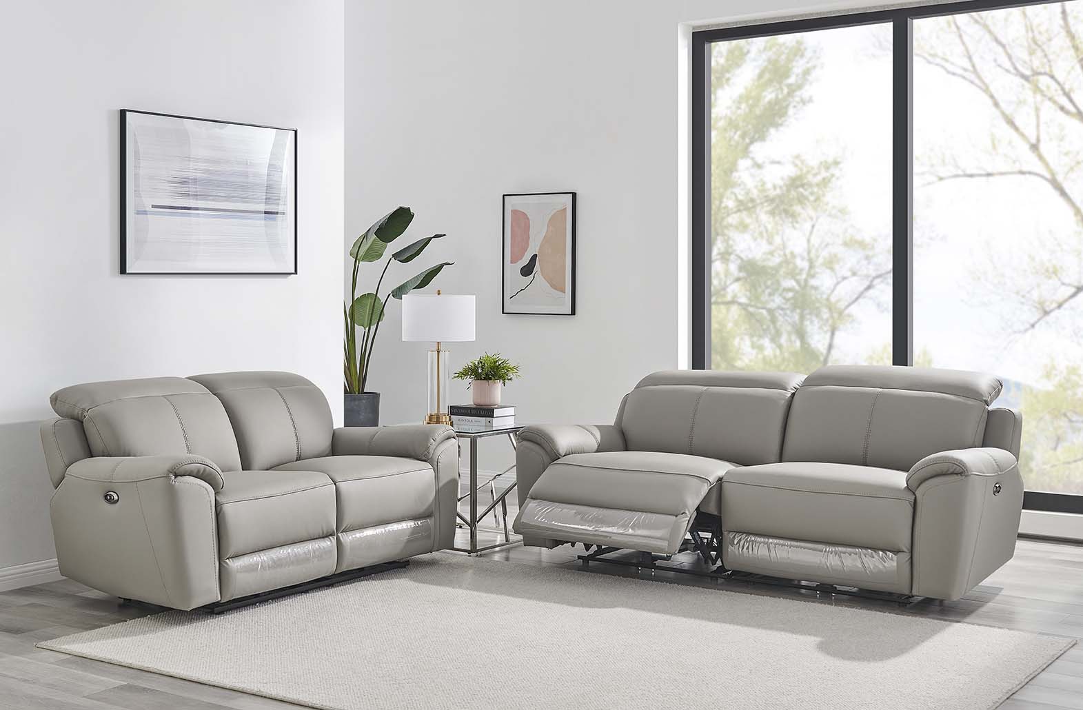 Madrid Electric Recliner Sofa - Charcoal