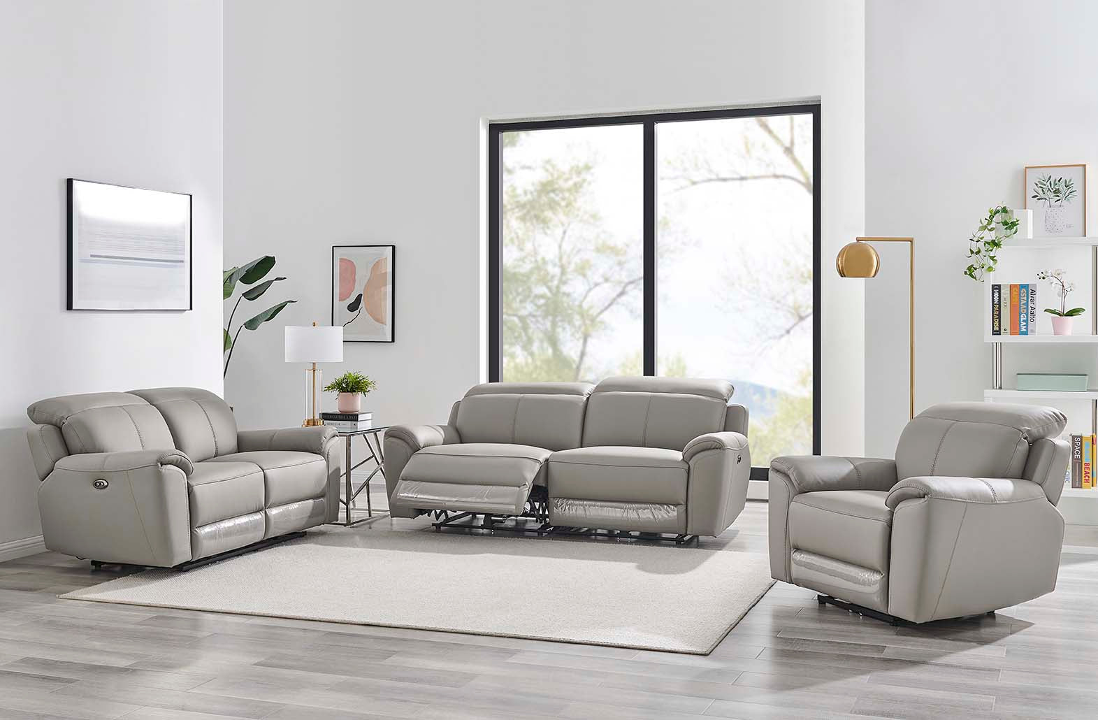Madrid Electric Recliner Sofa - Charcoal