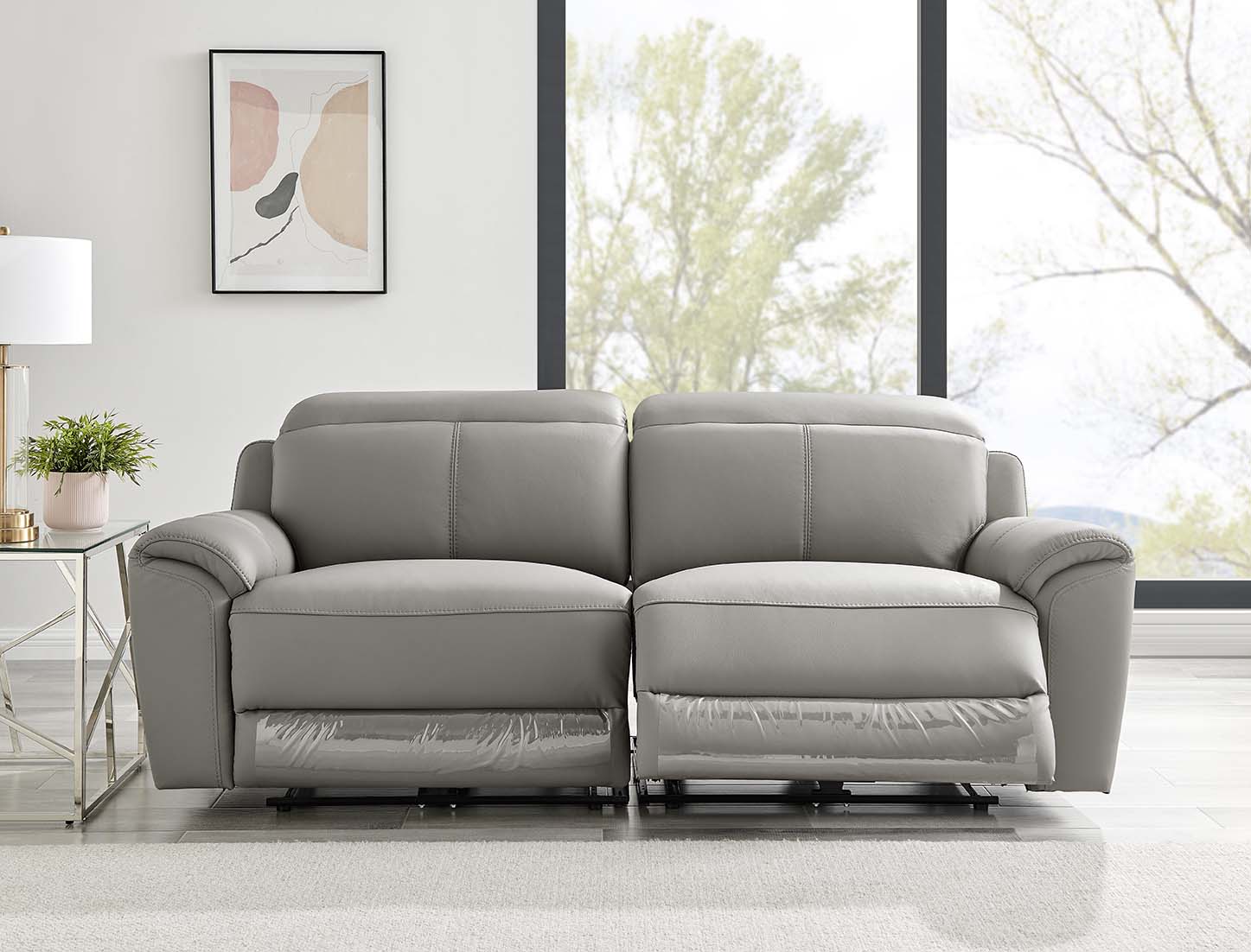Madrid Electric Recliner Sofa - Charcoal