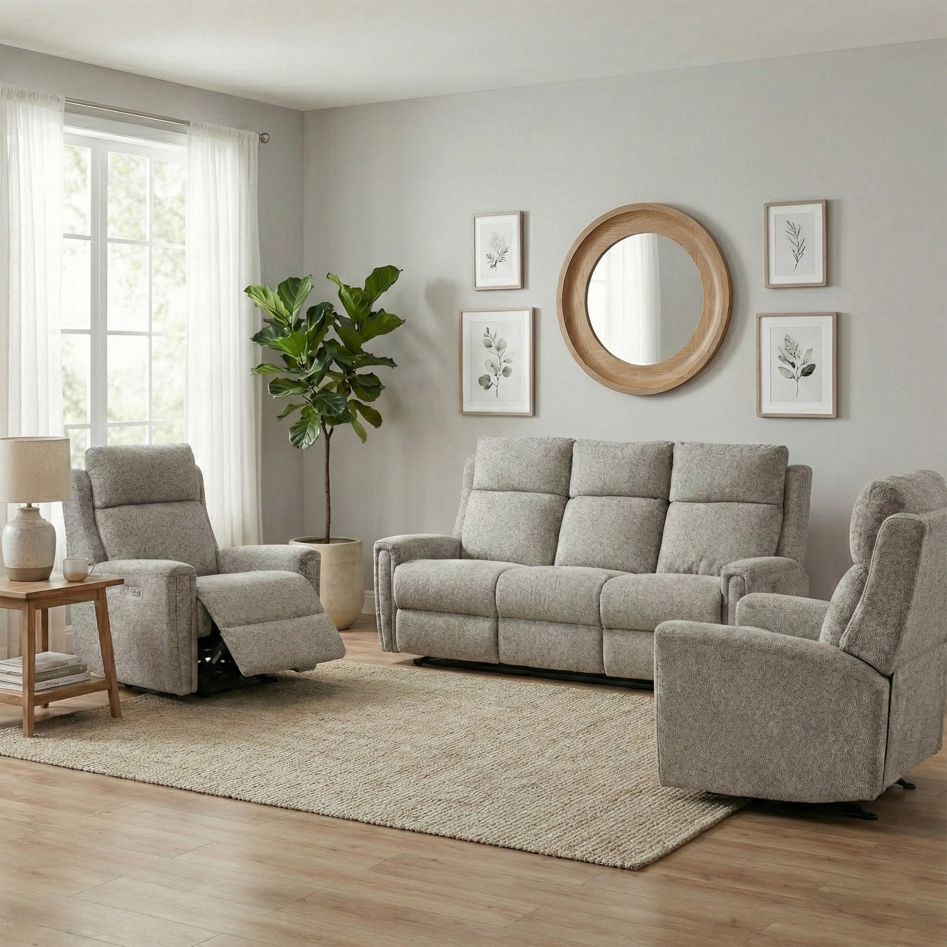 Mayfair 3+1+1 Electric Suite- Ash