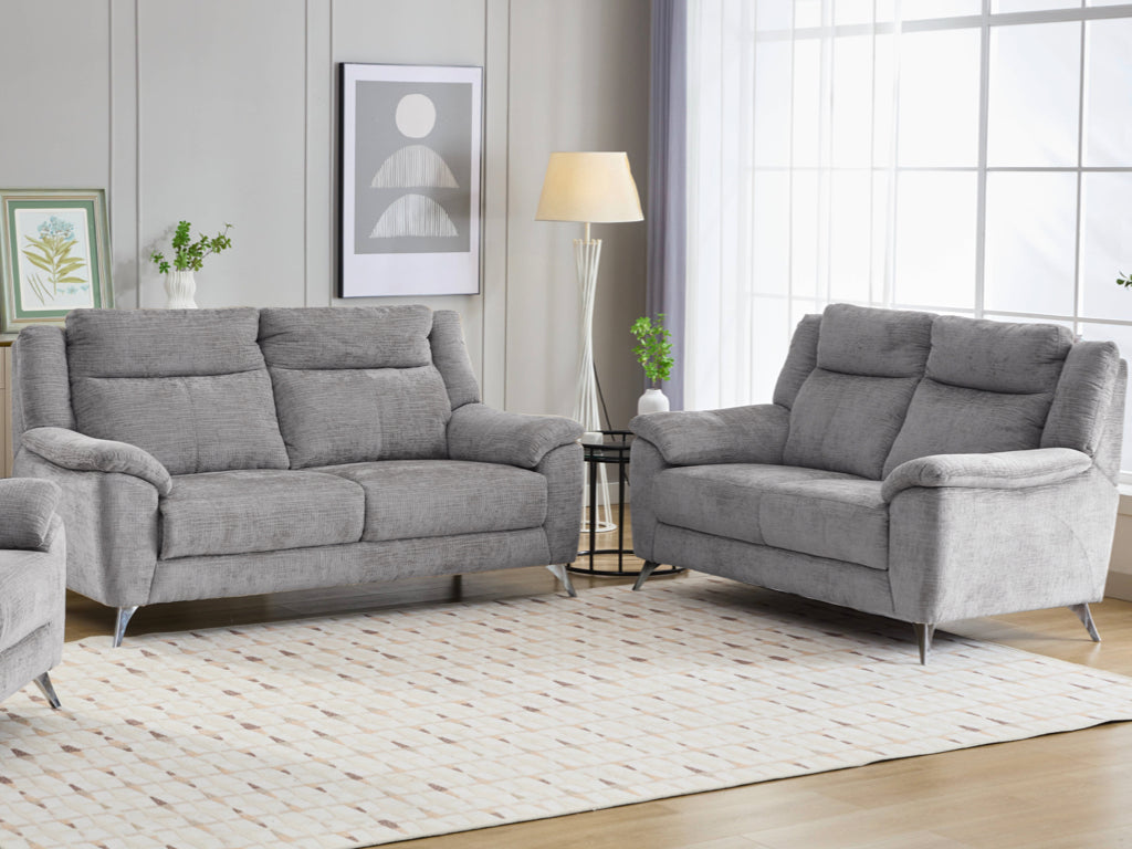 Monroe 3+2 Sofa Suite Fixed- Ash