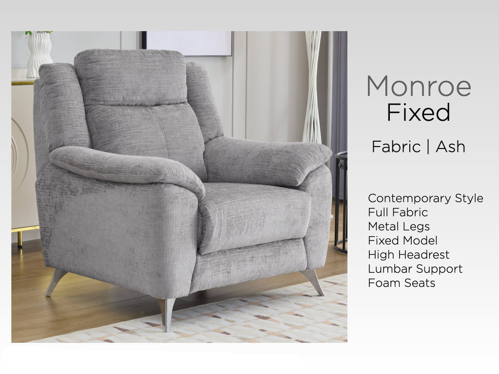 Monroe Fixed Chair - Ash
