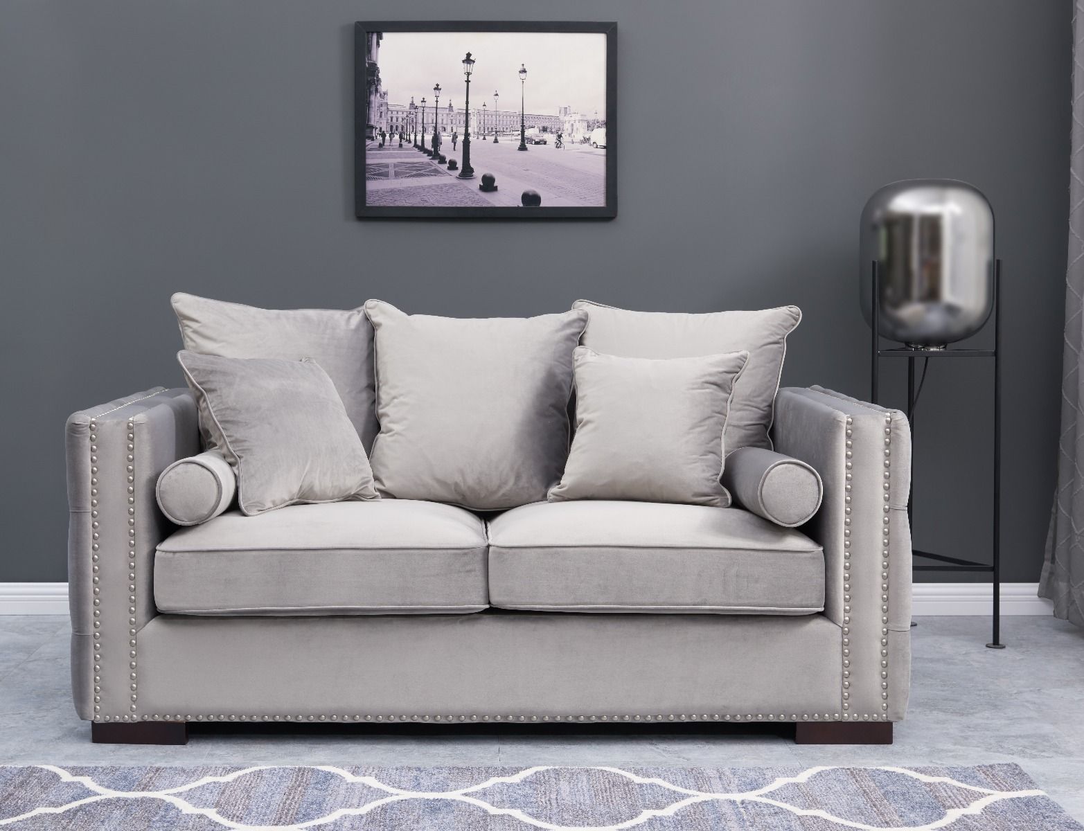 Moscow 2 Seater Sofa - Silver