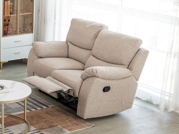 Nordic 2 Seater Recliner Sofa - Dune (Fabric)