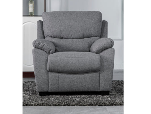 Nordic Fixed Chair - Grey (Fabric)