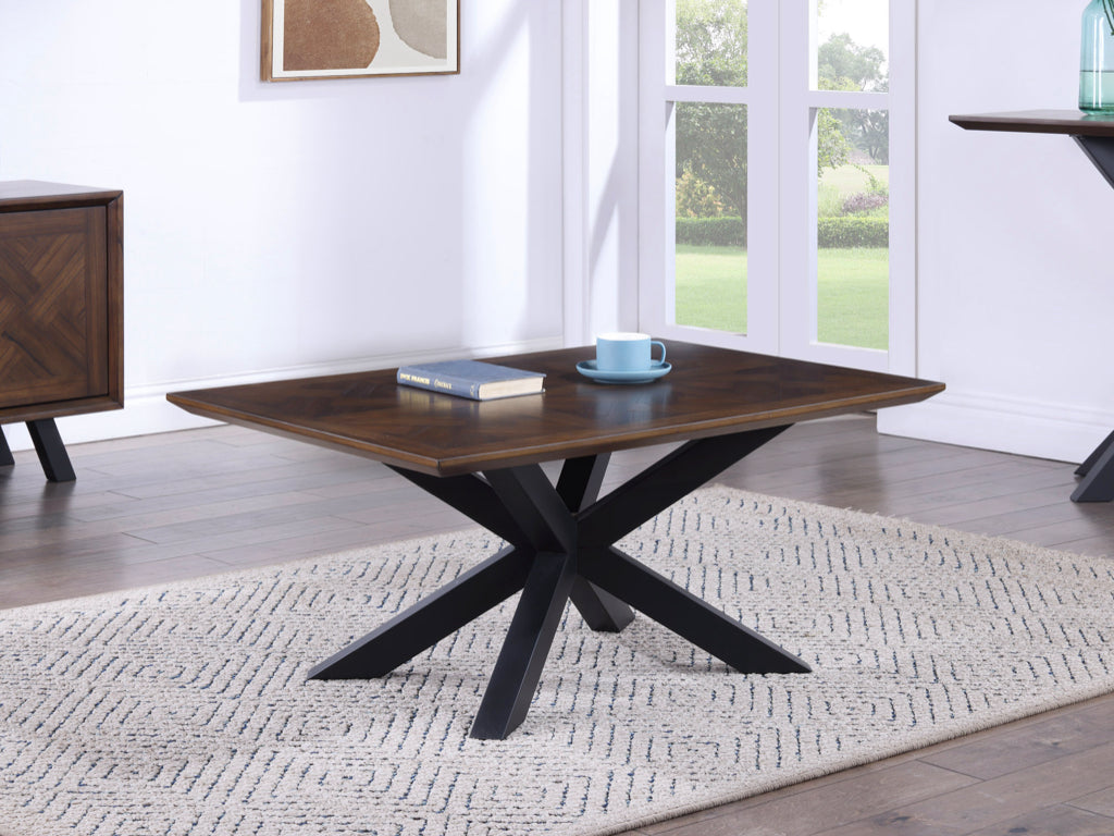 Nevada Rectangular Coffee Table Parquet Top