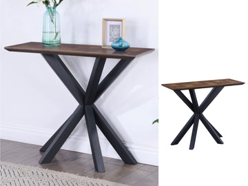 Nevada Rectangular Console Table Parquet Top