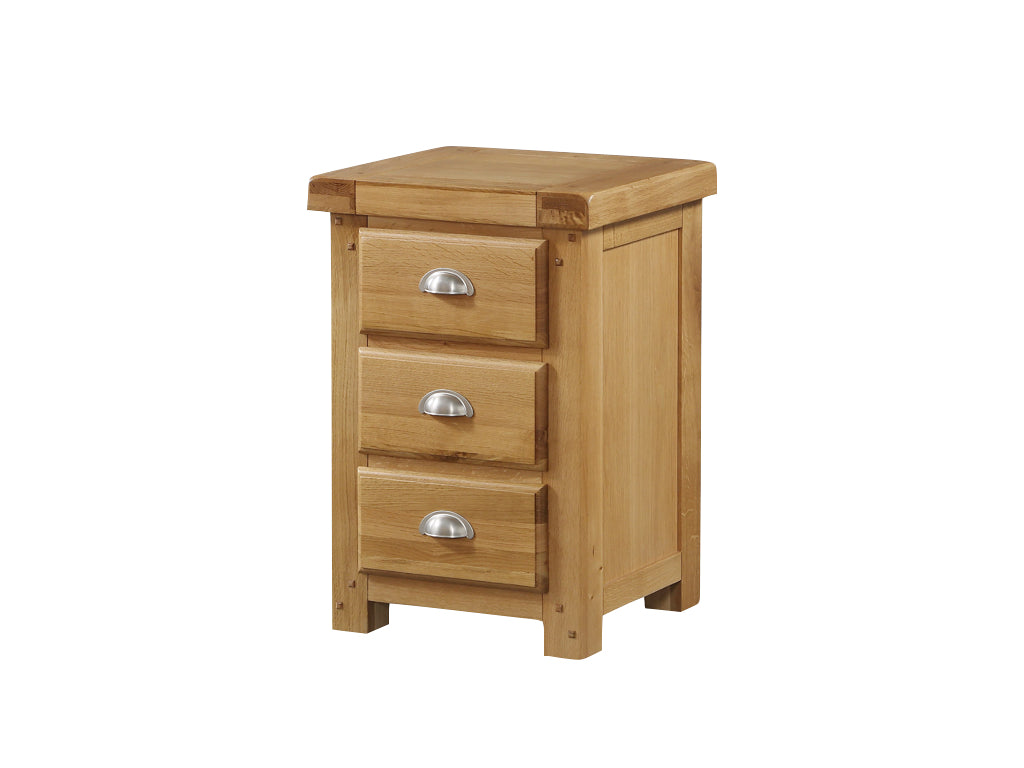 Newbridge 3 Drawer Oak Nightstand