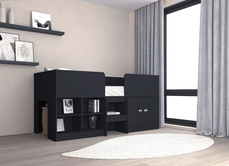Orlando Low Sleeper Bed - Dark Grey