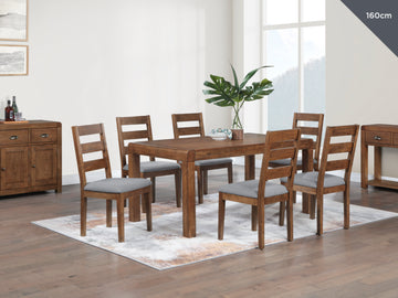 Oakridge Dark Oak 160cm Dining Set 
