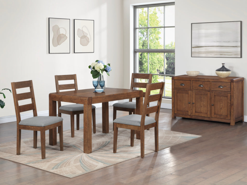 Oakridge Dark Oak 120 cm Dining Set