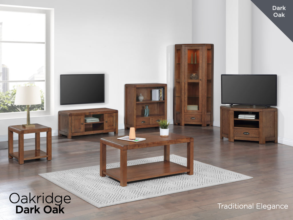 Oakridge Dark Oak Coffee Table with Shelf