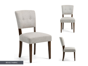 Oakridge Dining Chair - Fabric and Dark Oak Set of 2 