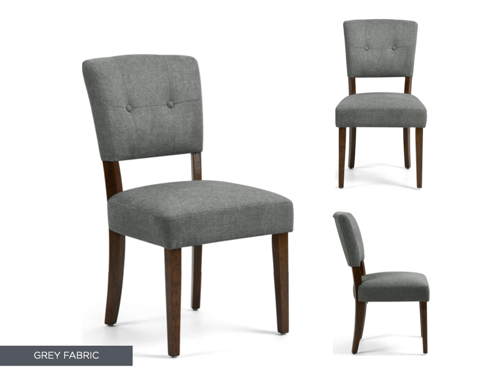 Oakridge Dining Chair - Fabric and Dark Oak Set of 2 