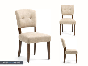 Oakridge Dining Chair - Bison and Dark Oak Set of 2 (Available in Beige and Grey)