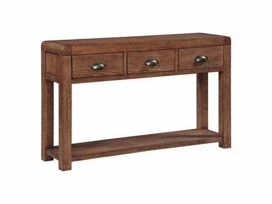 Oakridge Dark Oak 3 Drawer Hall Table