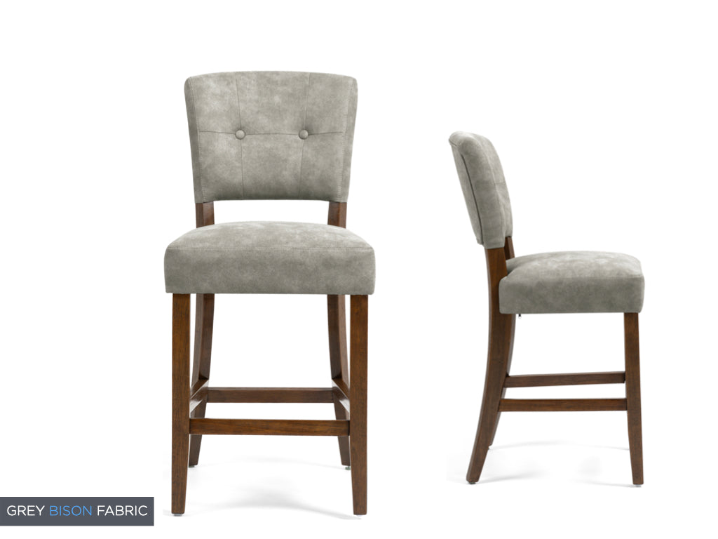 Oakridge Counter Stool - Bison and Dark Oak Set of 2 (Available in Beige and Grey)