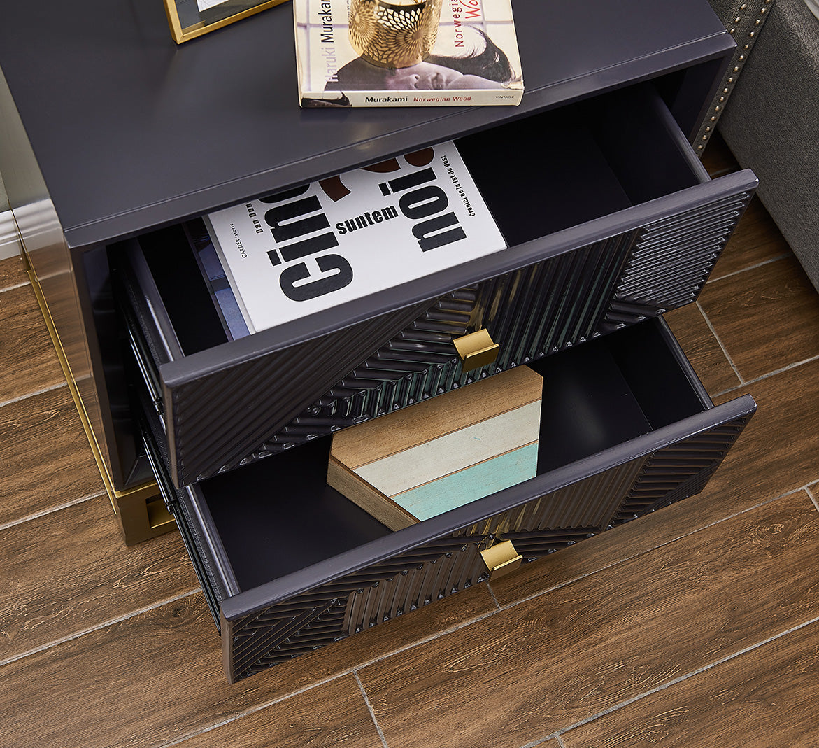 Orlando 2 Drawer Side Table