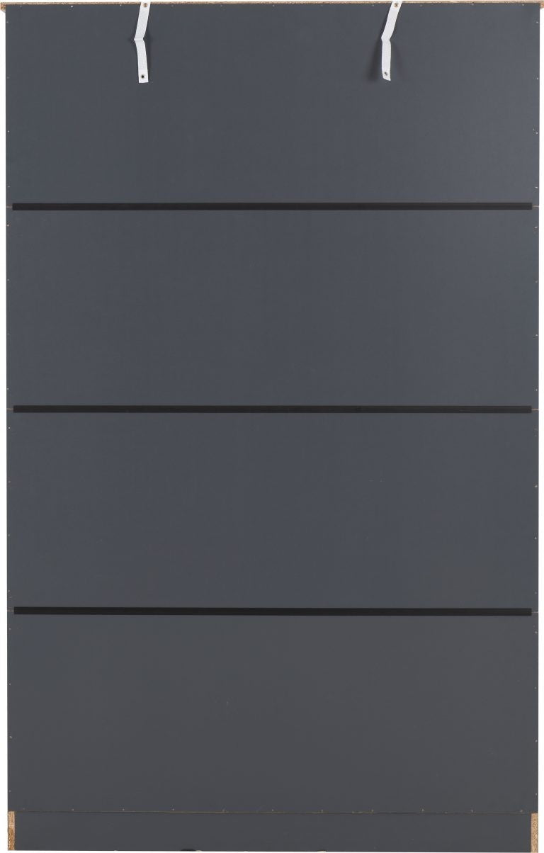 Portland 3 Door Wardrobe - Grey/Oak Effect