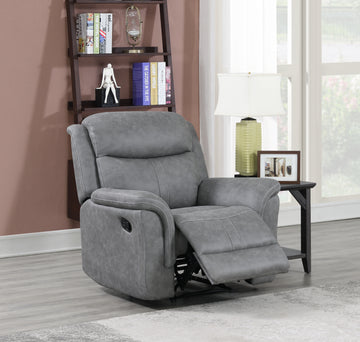 Portland Reclining Chair- Silver Grey Fabric