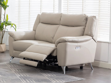 Peru 2 Seater Electric Recliner - Ivory Leather