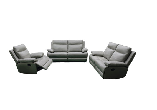 Phoenix Recliner Sofas – Light Grey (Leather Aire)