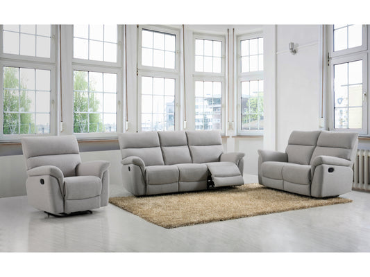 Phoenix Fabric Reclining 3+1+1 Sofa Suite - Ash