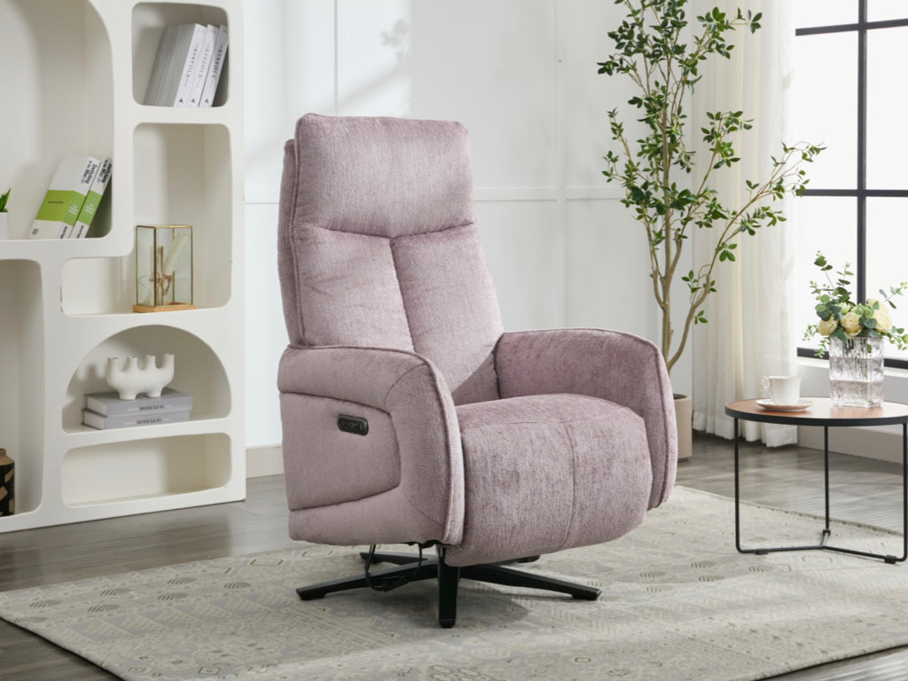 Prestige Fabric Triple Motor Electric Swivel Chair - Lavander