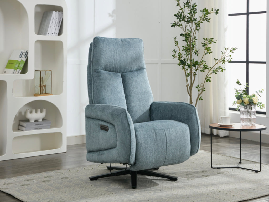 Prestige Fabric Triple Motor Electric Swivel Chair - Arona