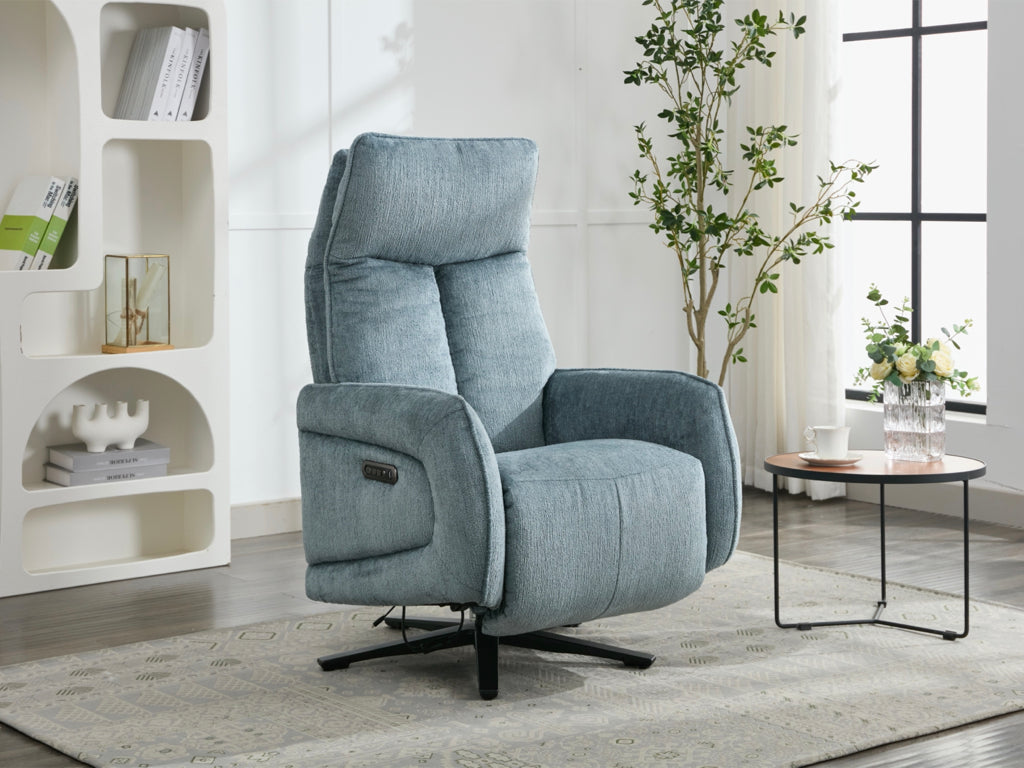 Prestige Fabric Triple Motor Electric Swivel Chair - Arona