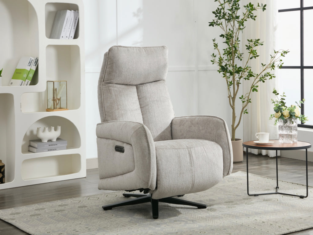 Prestige Fabric Triple Motor Electric Swivel Chair - Rabbit
