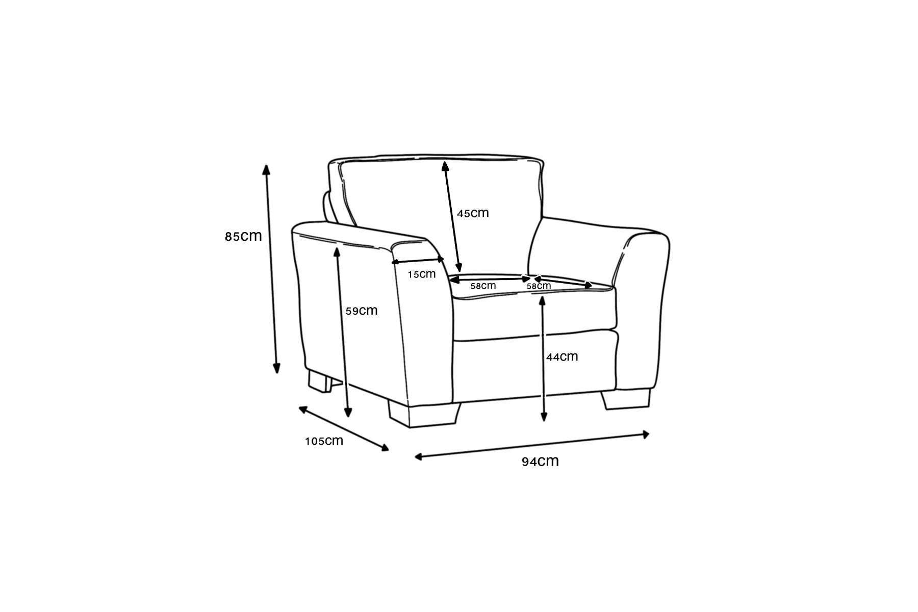 Quebec Armchair - Light Grey