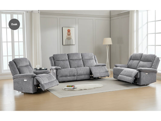 Rockport 3+1+1 Electric Recliner Suite - Dusk
