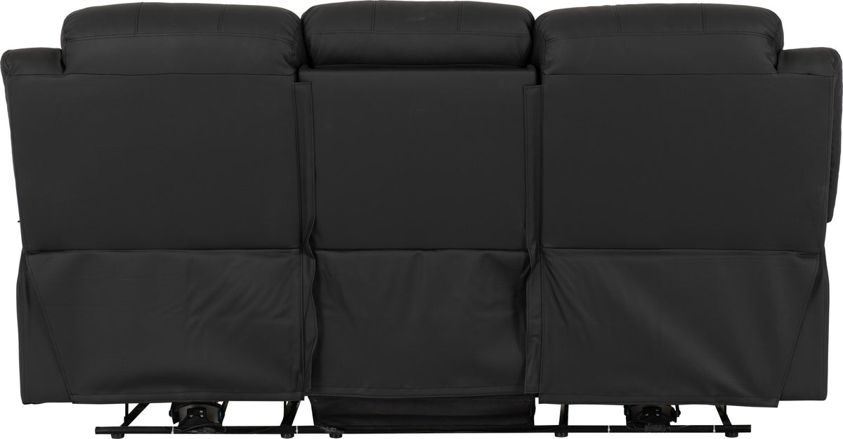 Roma 3+2 Electric Recliner Suite - Black Faux Leather