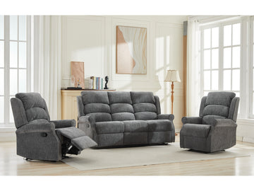 Regency 3+1+1 Manual Recliner Sofa Suite - Anthracite